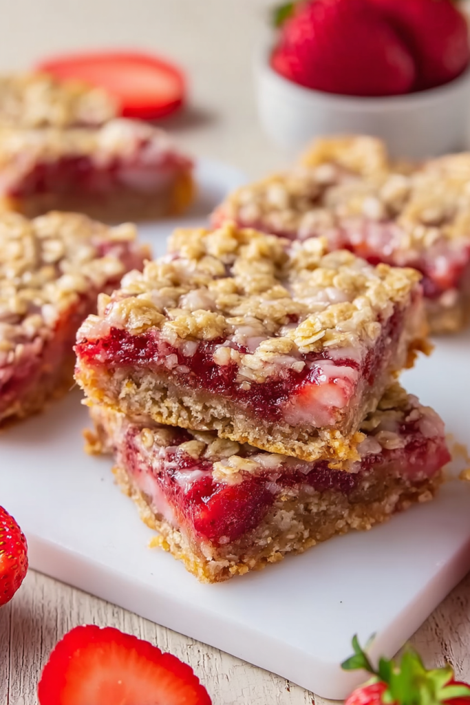  Strawberry Oatmeal Bars