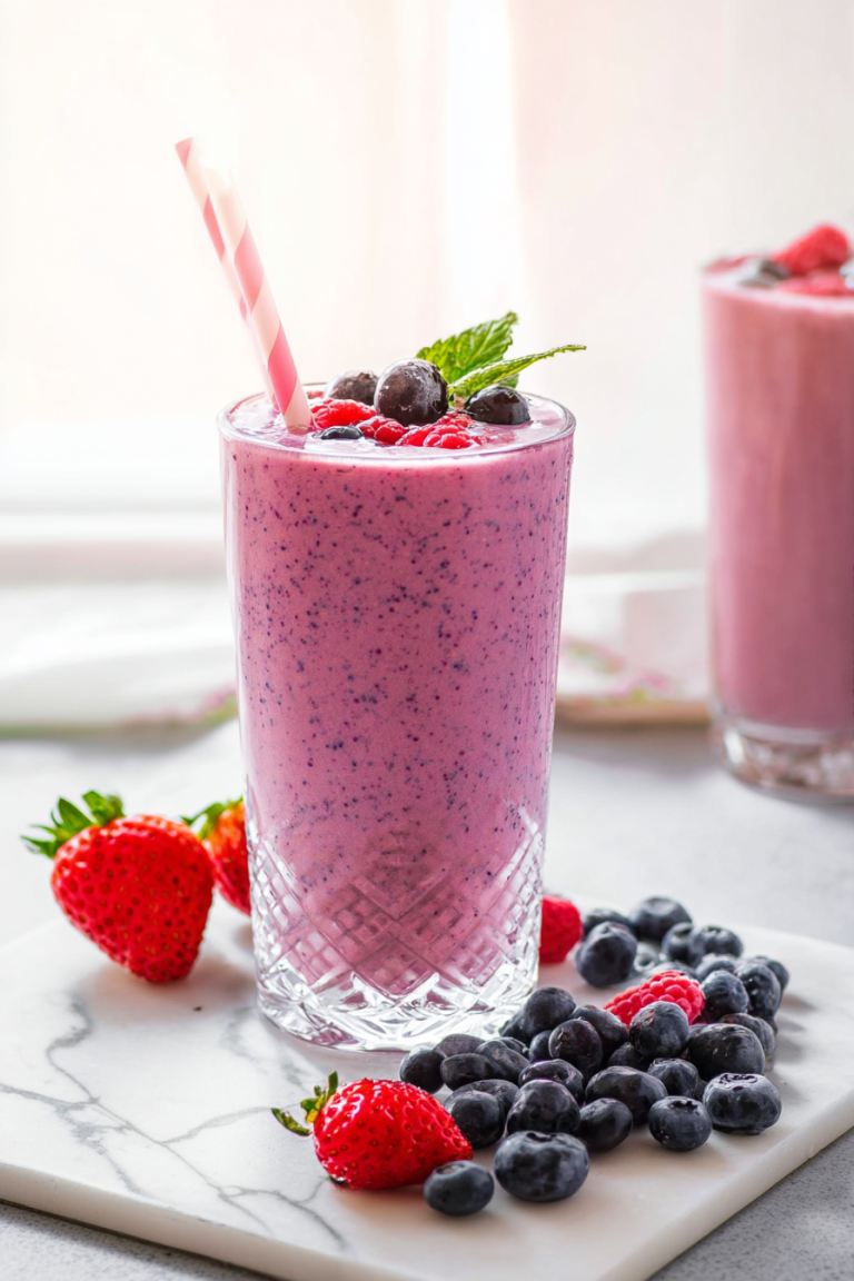 Mixed Berry Smoothie with Yogurt