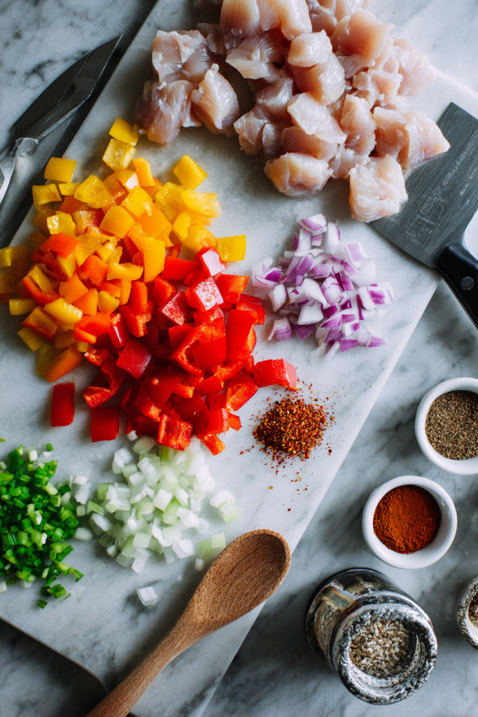 Southwest Chicken and Rice ingredients