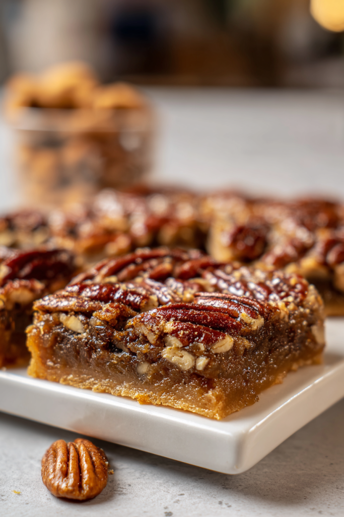 lazy pecan pie bars