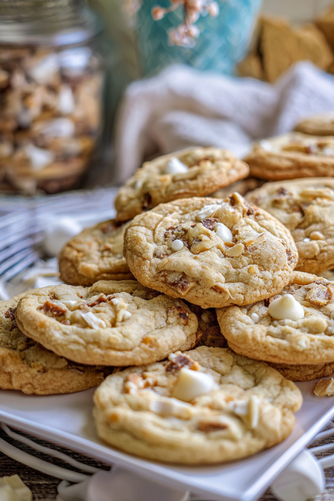 white chocolate trash cookies