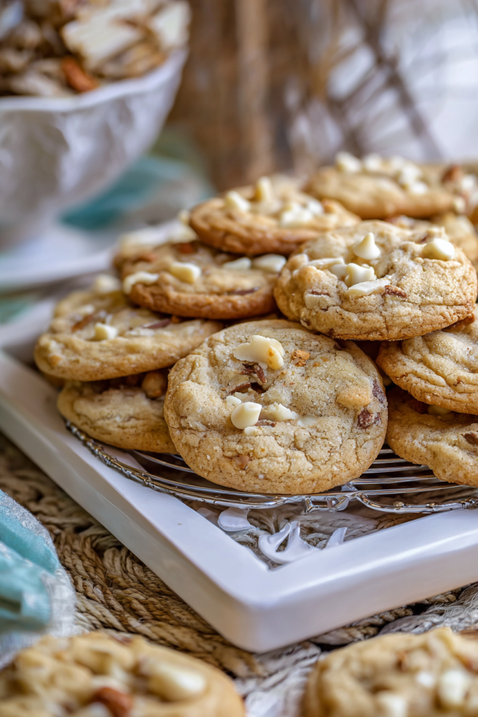 white chocolate trash cookies