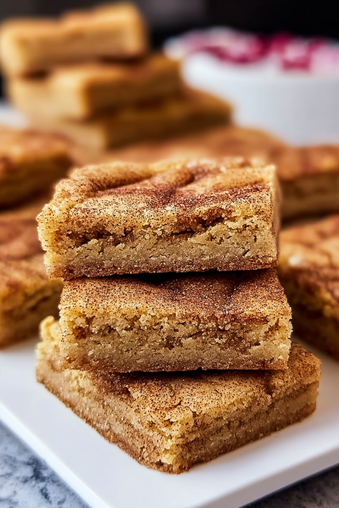 chewy snickerdoodle cookie bars