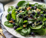 Fresh Spinach Blueberry Salad Recipe with Goat Cheese
