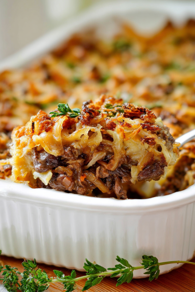French Onion Beef Casserole