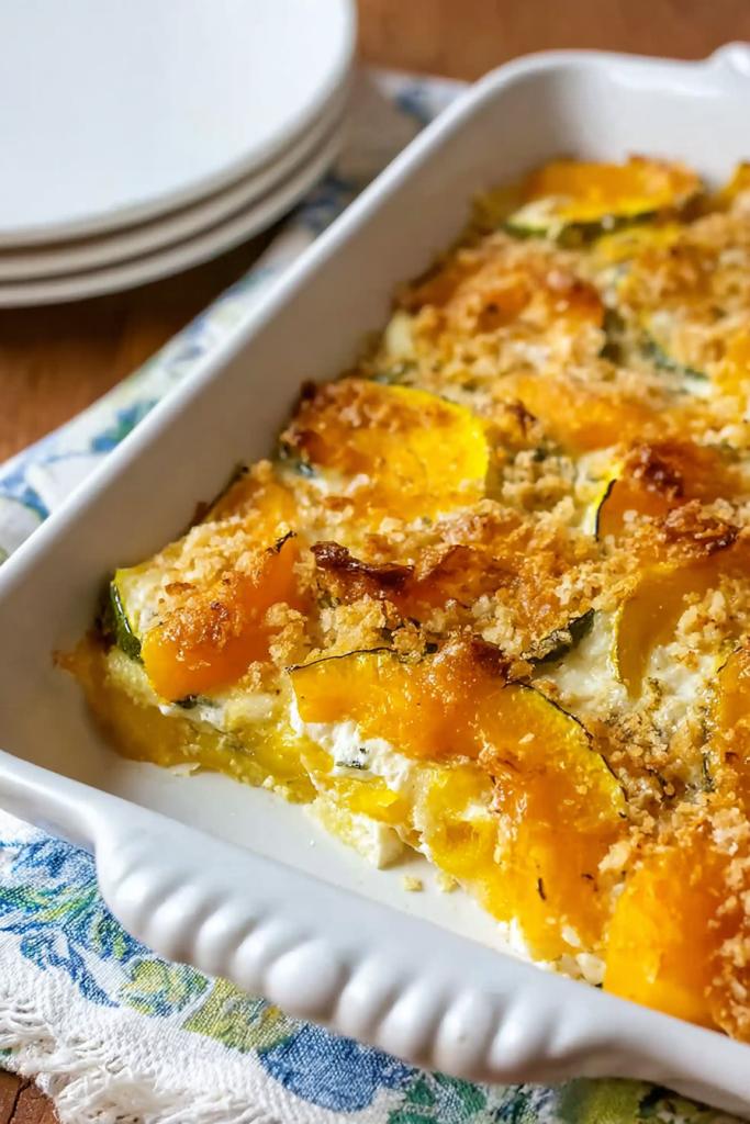 sheet pan squash casserole