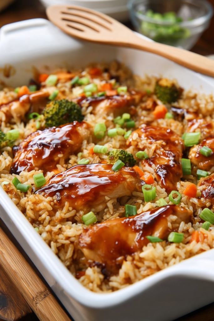 Teriyaki Chicken and Rice Casserole