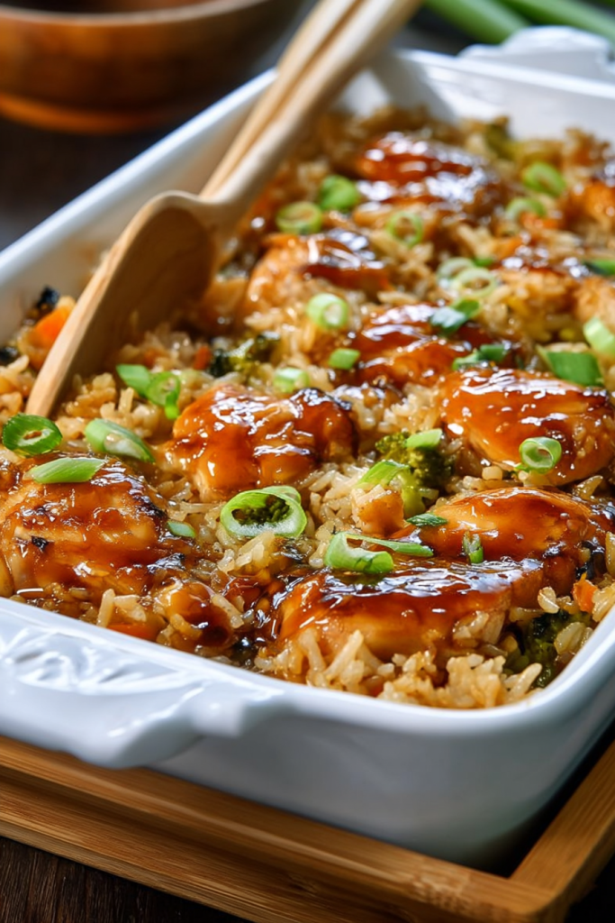 Teriyaki Chicken and Rice Casserole