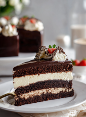 Tuxedo Cake Recipe (Easy Layered Chocolate Dessert)