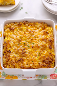 Hash Brown Egg Casserole Recipe Easy Breakfast Bake - Savoring Tales