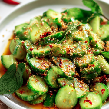 cucumber salad with chili oil