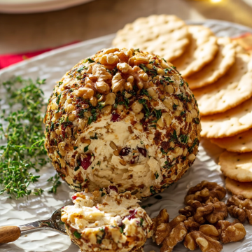 Goat Cheese Ball Recipe with Dates and Walnuts