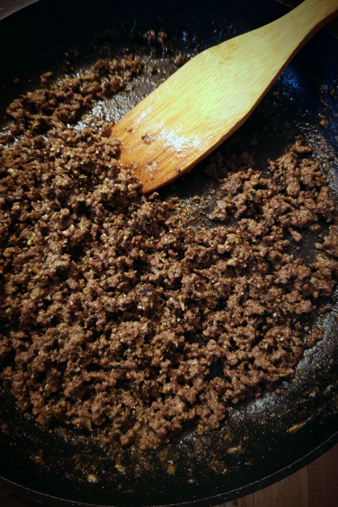 Salsa Verde Macaroni Beef Skillet