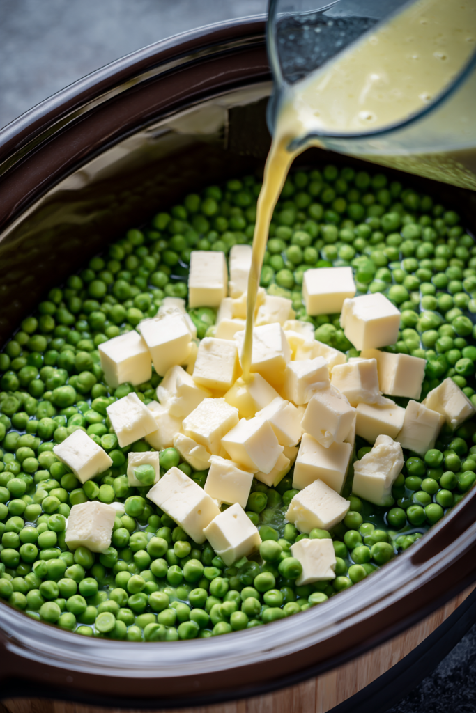 slow cooker creamed peas