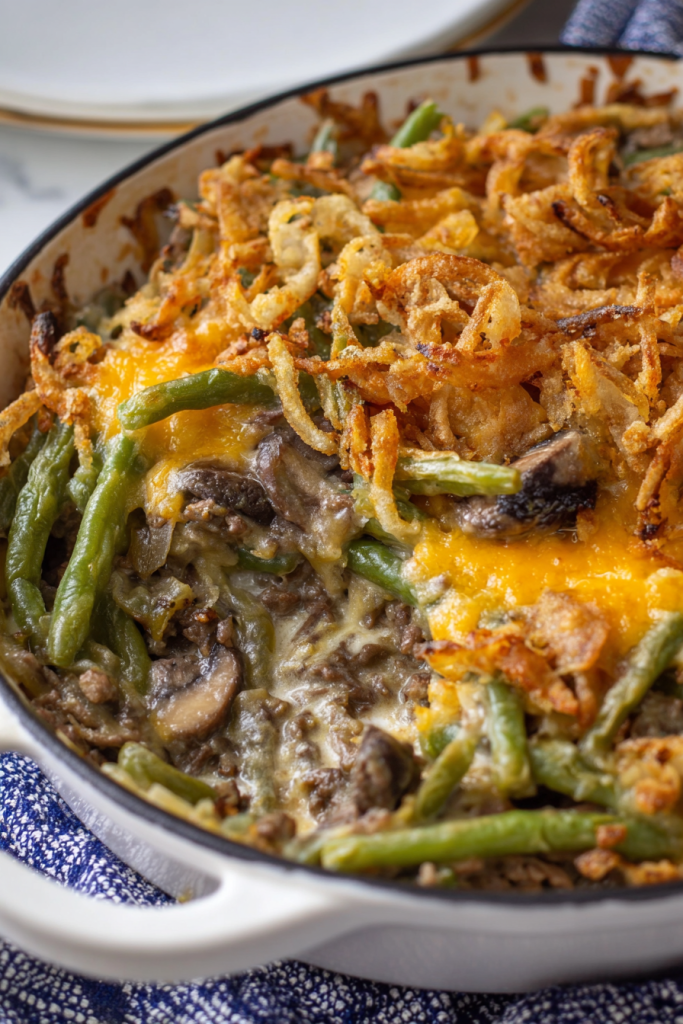 ground beef green bean casserole