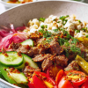 Mediterranean Beef Bowl with Harissa Oil