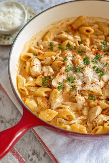 One Pot Creamy Chicken Pasta