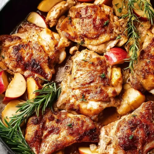 One-Pan Apple Cider Chicken Thighs