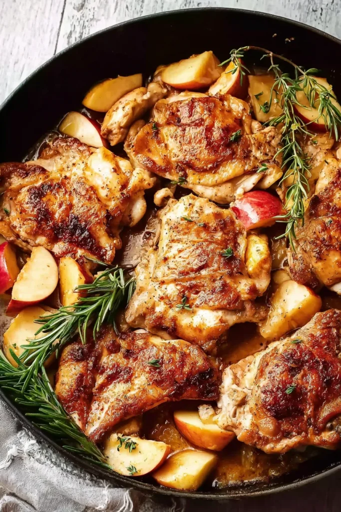 One-Pan Apple Cider Chicken Thighs