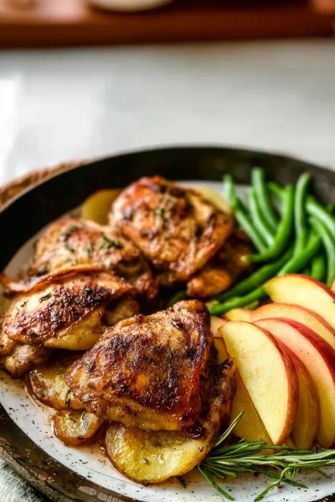 One-Pan Apple Cider Chicken Thighs
