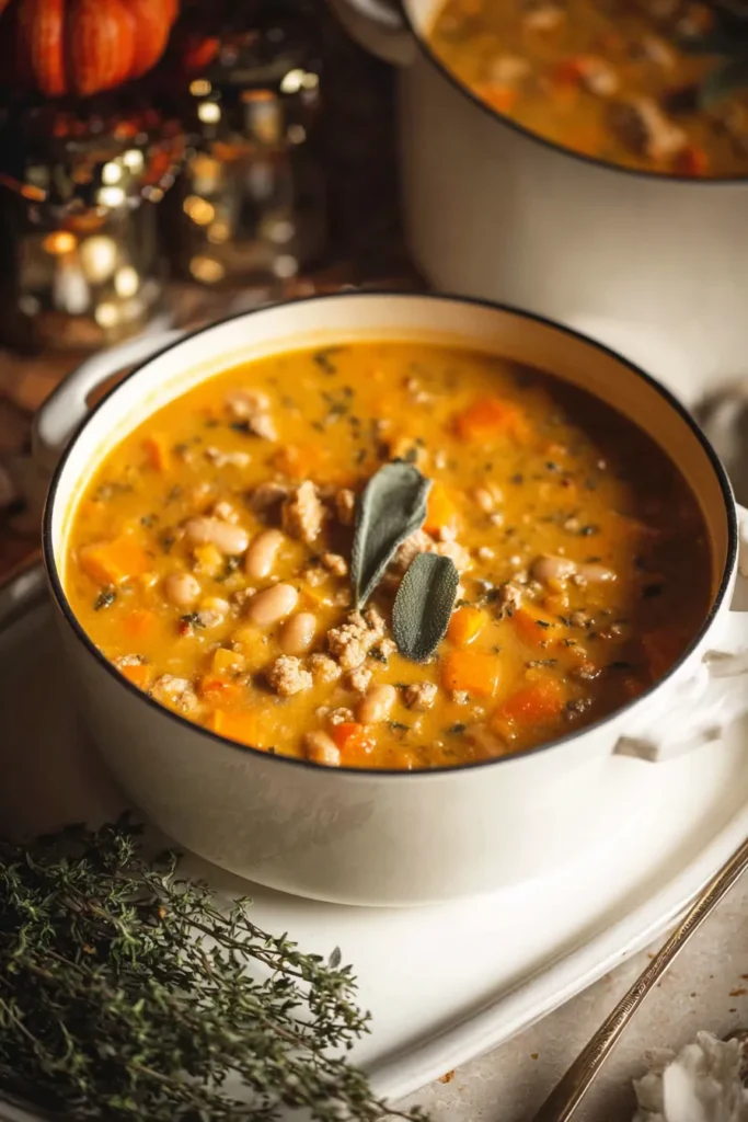 Turkey Pumpkin White Bean Chili